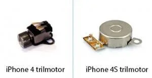 Verschil iPhone 4 en iPhone 4S trilmotor