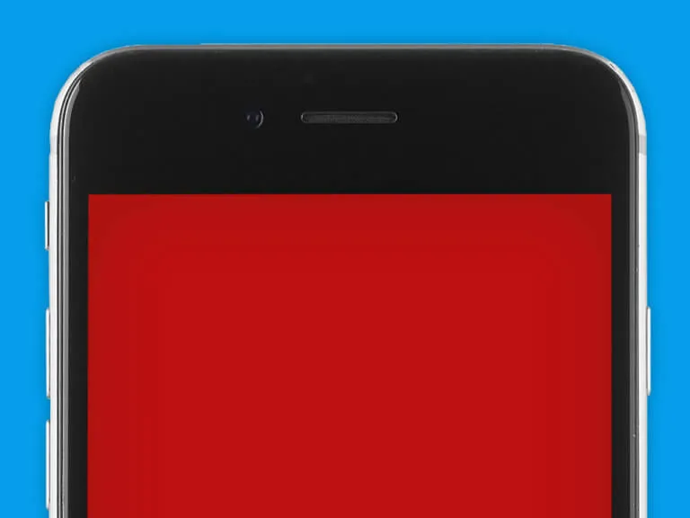 iPhone rood scherm
