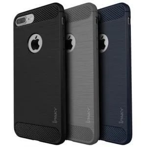 Brushed carbon fiber hoesje iPhone 7 Plus