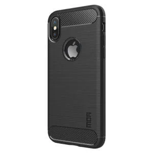 Brushed carbon fiber hoesje iPhone XS