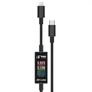 AV-Line ampèremeter (Lightning naar USB-C)