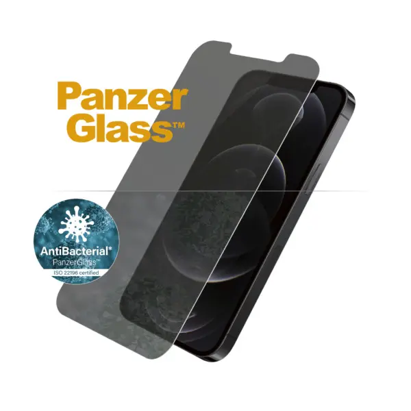 PanzerGlass Apple iPhone 12:12 Pro Privacy - Anti-Bacterial - SUPER+ Glass 1