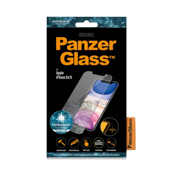 PanzerGlass Apple iPhone XR:11 - Anti-Bacterial - SUPER+ Glass 2