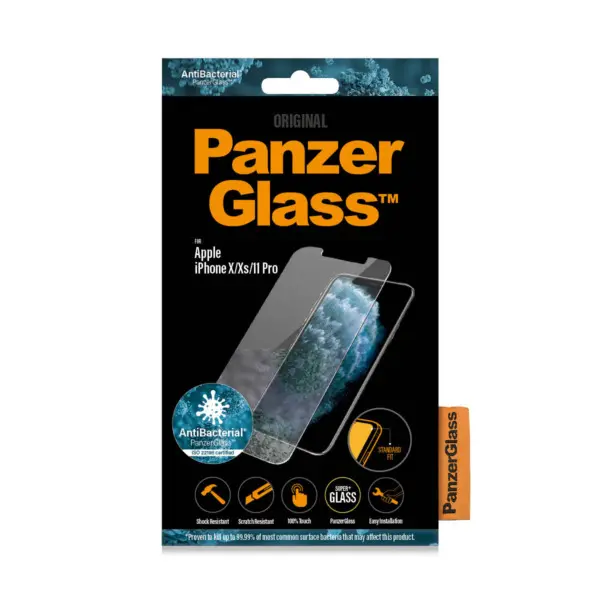 PanzerGlass Apple iPhone X:Xs:11 Pro - Anti-Bacterial - SUPER+ Glass 2