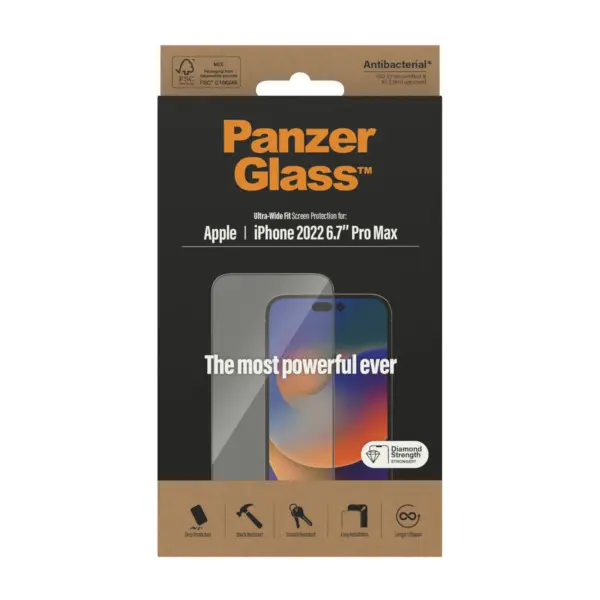 PanzerGlass Ultra-Wide Fit Apple iPhone 14 Pro Max Screenprotector Glas 3
