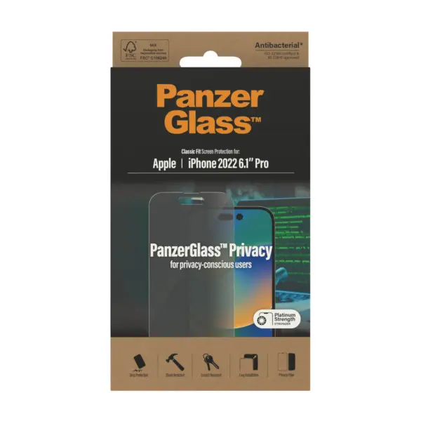 PanzerGlass Ultra-Wide Fit Apple iPhone 14 Pro Privacy Screenprotector Glas 3