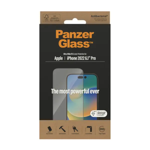 PanzerGlass Ultra-Wide Fit Apple iPhone 14 Pro Screenprotector Glas 3