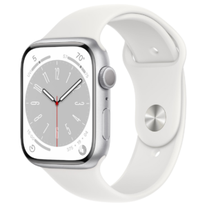 Apple Watch Series 8 45mm - Zilver Aluminium Wit Sportband
