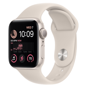 Apple Watch SE 2 (2022) 40mm - Sterrenlicht Aluminium Sterrenlicht Sportband