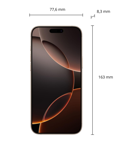iPhone 16 Pro Max afmetingen