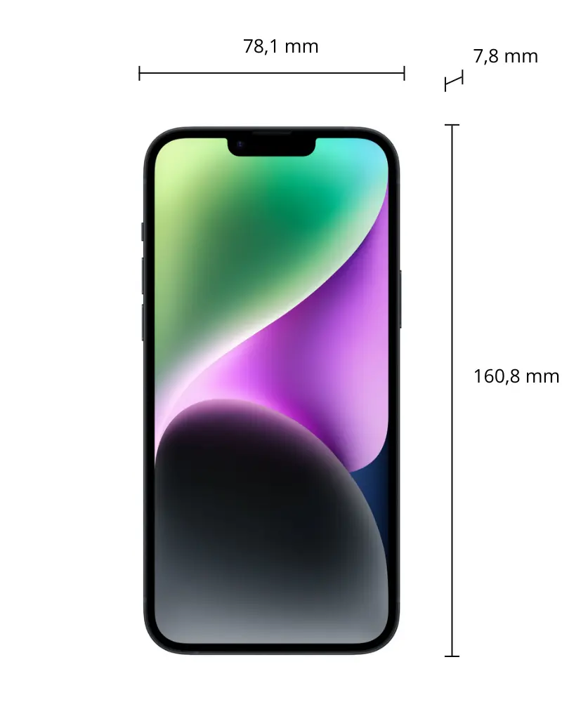 iPhone 14 Plus afmetingen