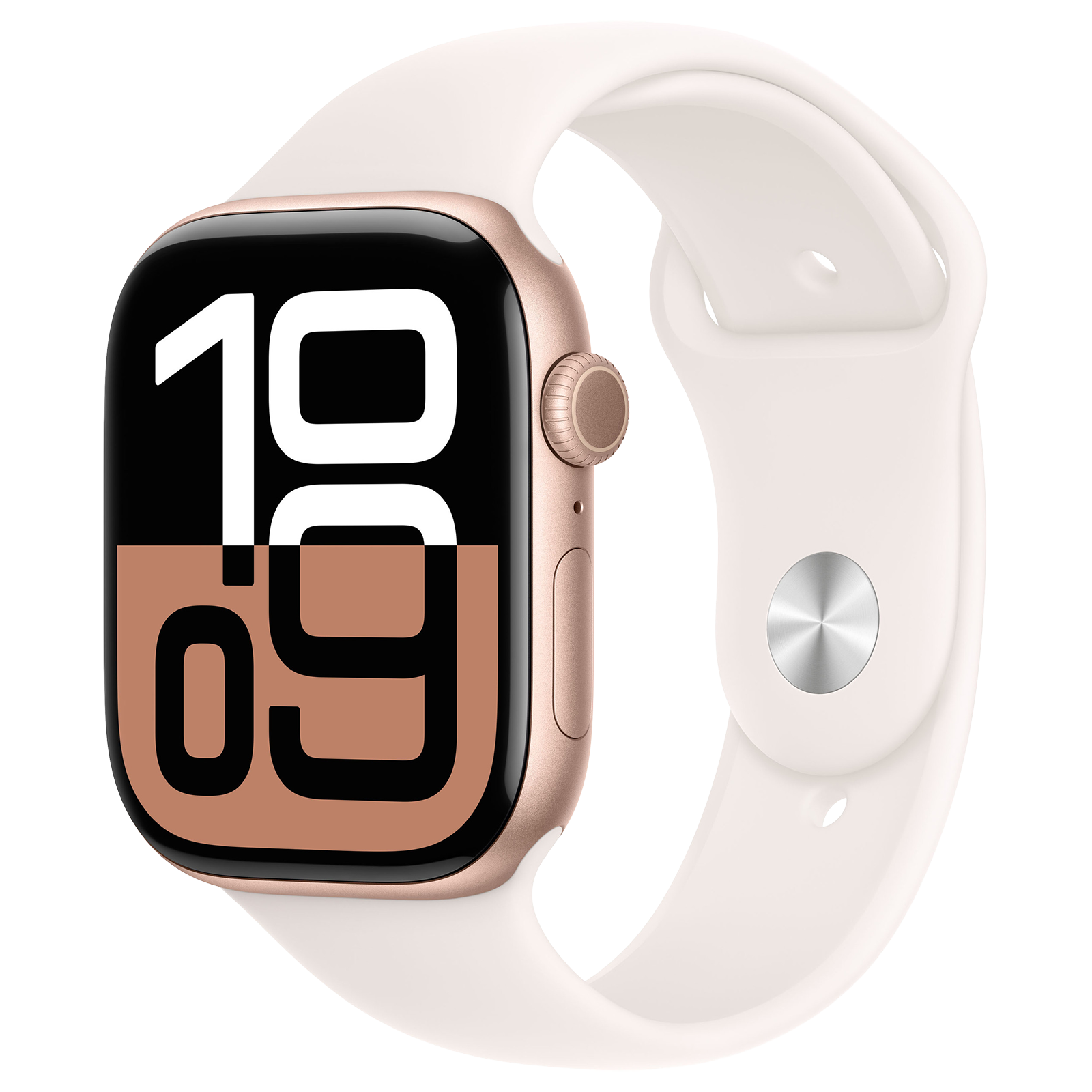 Apple Watch Series 10 46mm - Rosegoud Aluminium Sterrenlicht Sportband