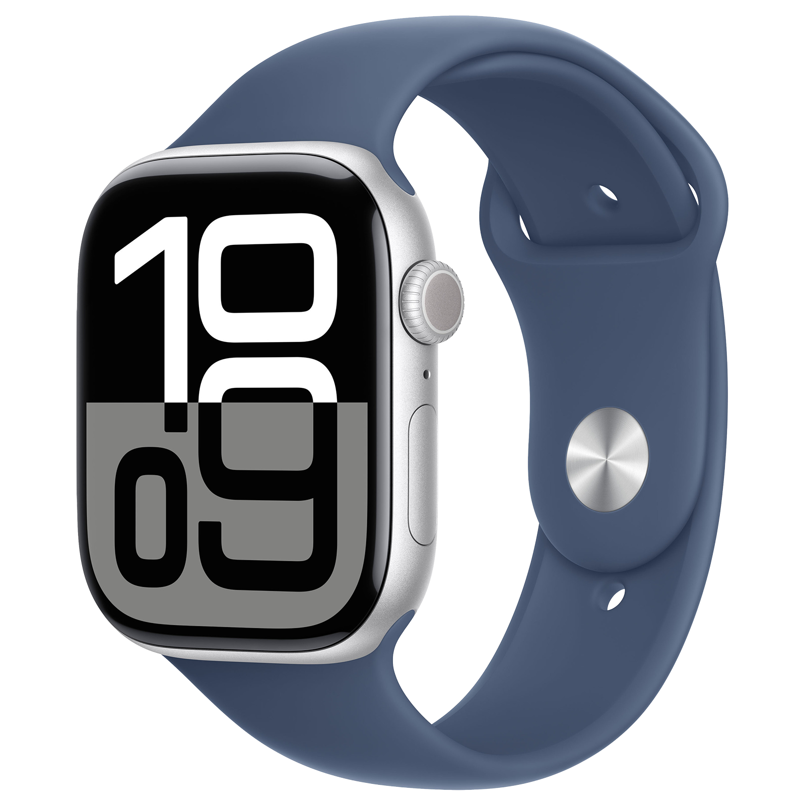 Apple Watch Series 10 4G 46mm - Zilver Aluminium Blauw Sportband