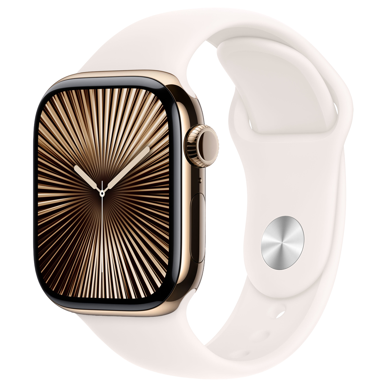 Apple Watch Series 10 4G 42mm - Goud Titanium Sterrenlicht Sportband