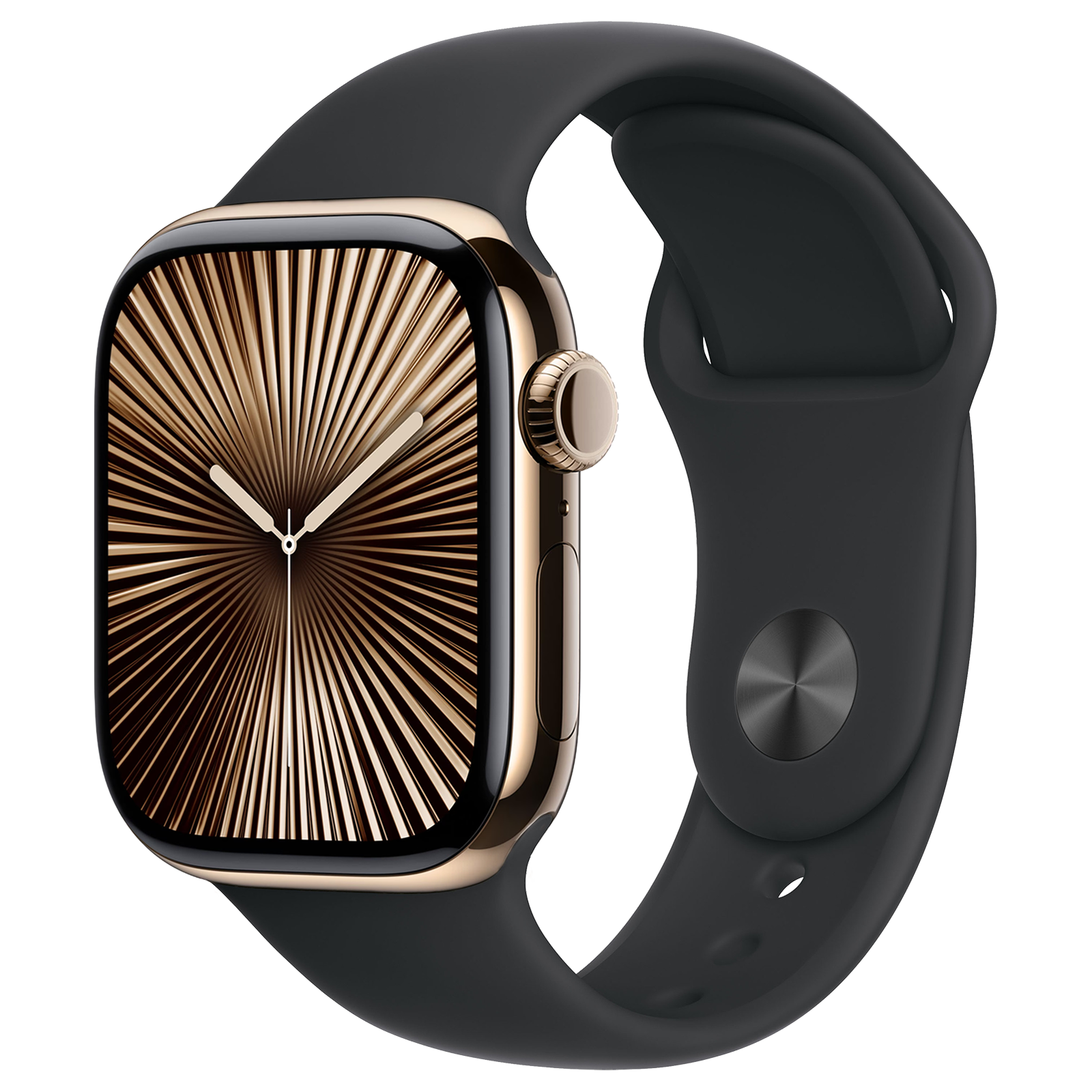 Apple Watch Series 10 4G 42mm - Goud Titanium Zwart Sportband