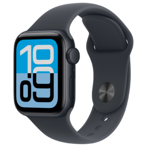 Apple Watch SE 3 (2025) 4G 40mm - Middernacht Aluminium Zwart Sportband