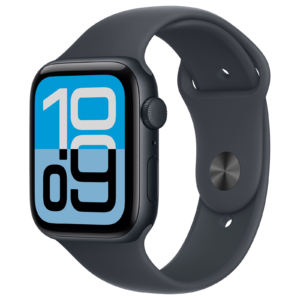 Apple Watch SE 3 (2025) 4G 44mm - Middernacht Aluminium Zwart Sportband